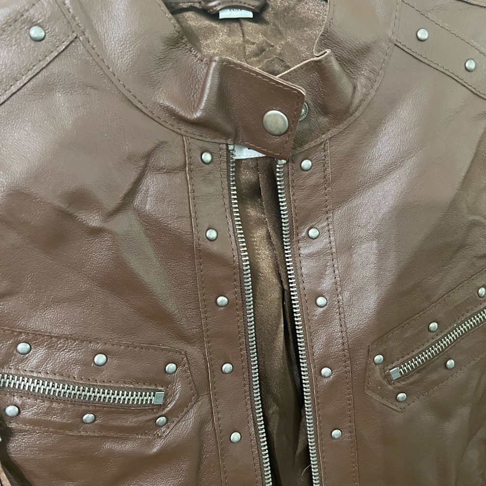 Pamela McCoy Brown Leather Jacket - Picture 4 of 15